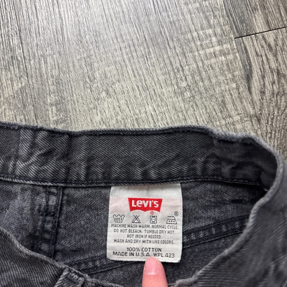 Vintage 90s Levi’s 501 Black Denim Button Fly Jeans Made in USA - Picture 6 of 13